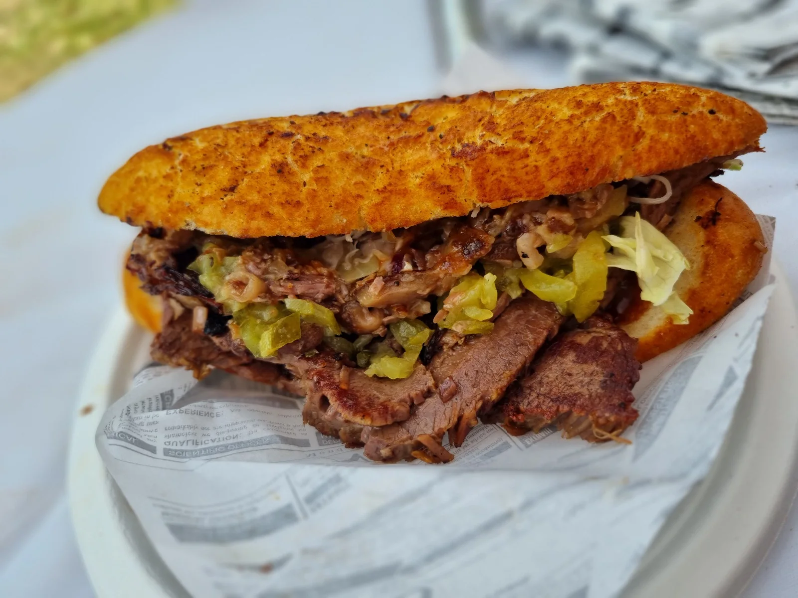Herzhaftes Fleisch-Sandwich von Boerny's Catering